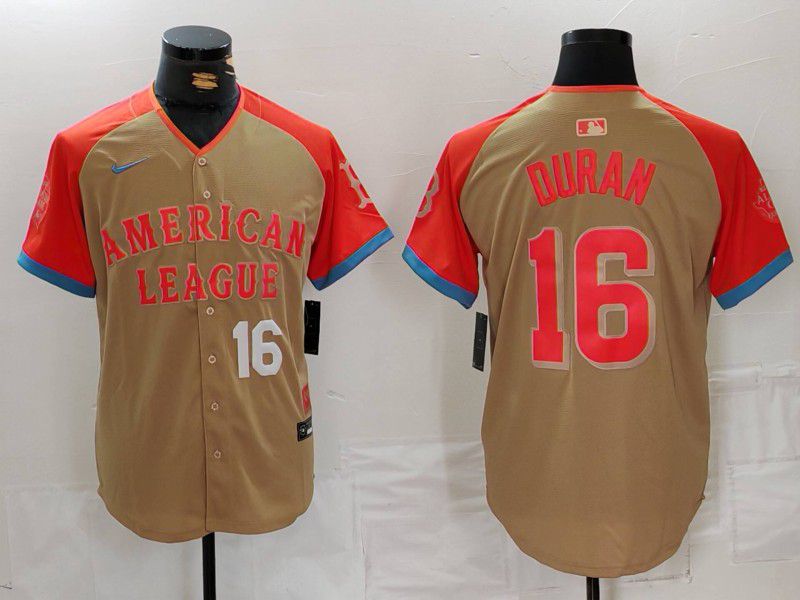 Men Boston Red Sox #16 Duran Orange All star 2024 Nike MLB Jersey style 3